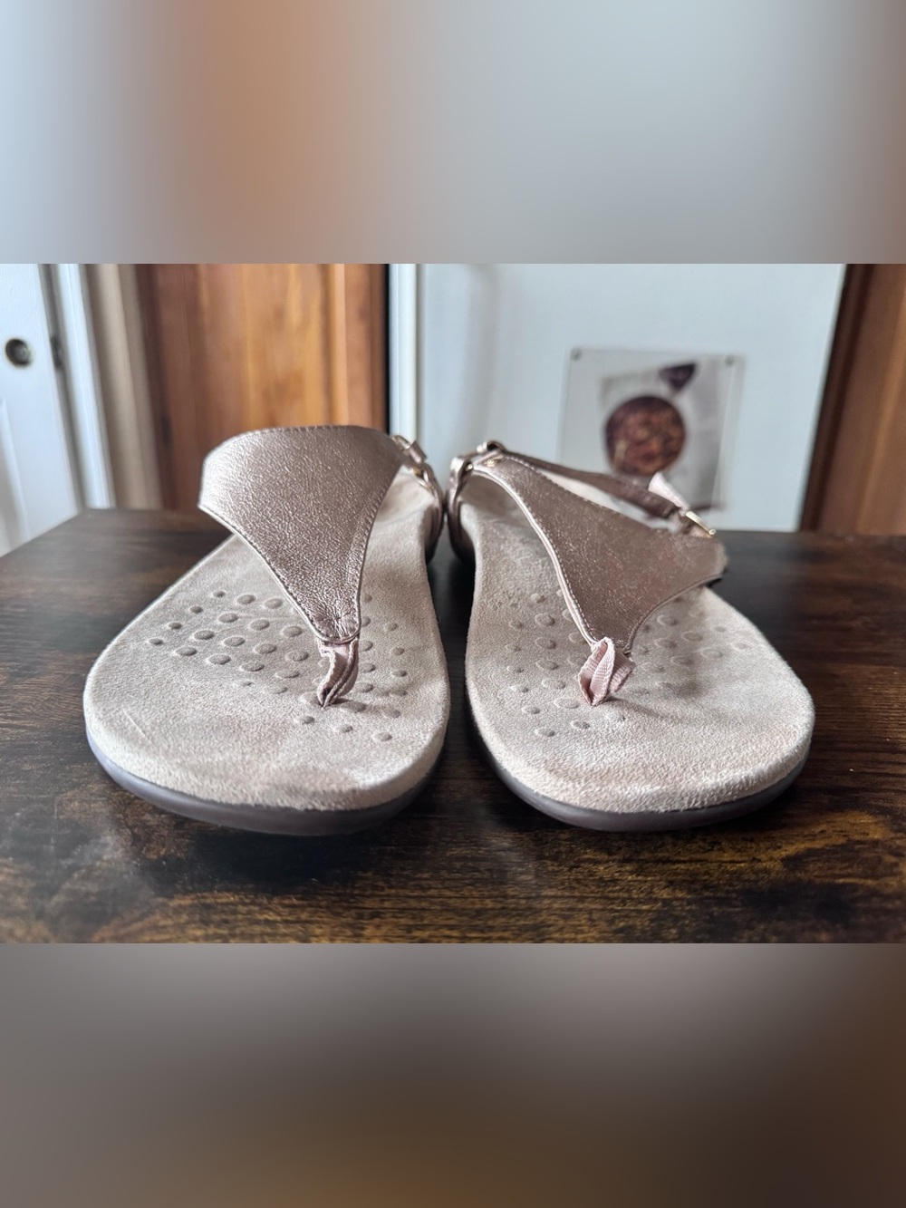 Vionic Kirra Metallic Rose Gold Orthotic Backstrap Sandals 8.5 Wide - Picture 8 of 10